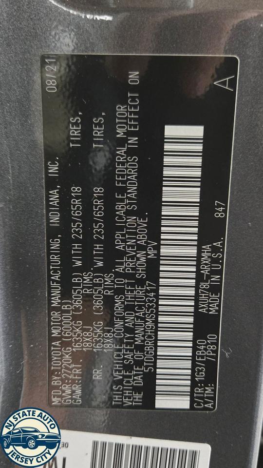 2021 Toyota Highlander Hybrid XLE Jersey City NJ