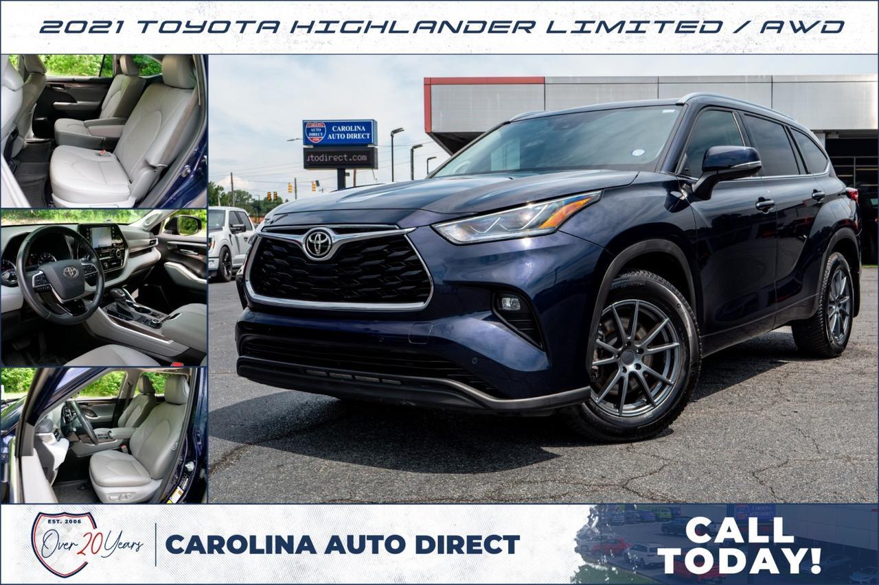 2021 Toyota Highlander Limited / AWD / Third Row / Vented Seats!