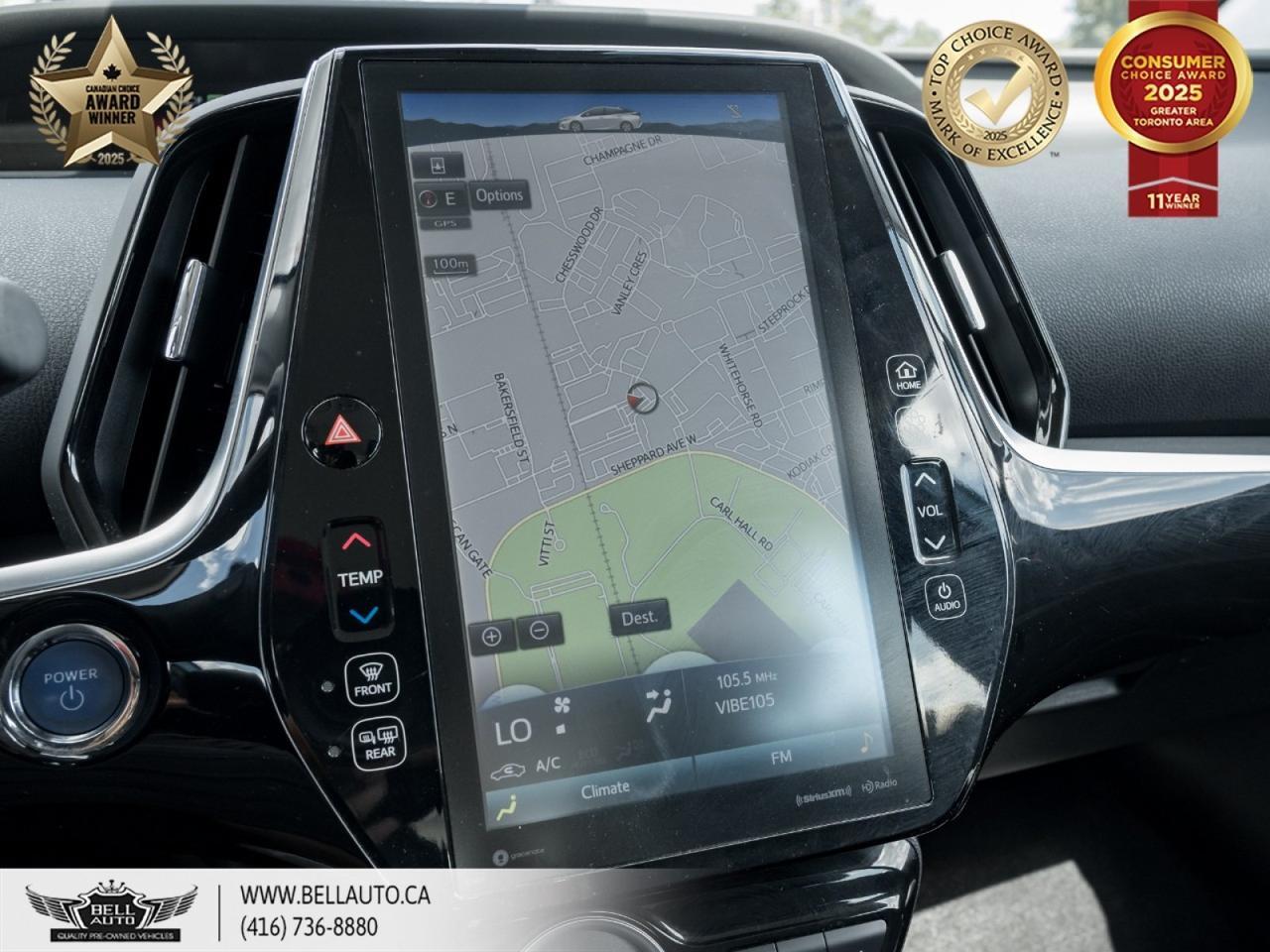 2021 Toyota Prius Prime HYBRID | NAVI | BACKUPCAM | NULUXE LEATHER | POWER SEAT | ONSTAR | NO ACCIDENT Toronto ON