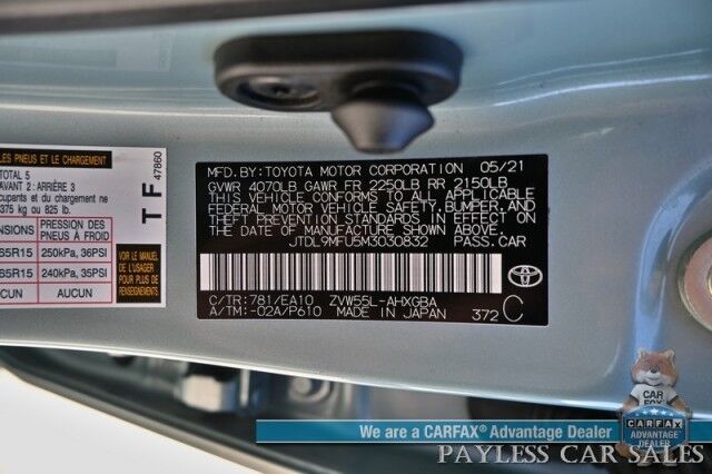 2021 Toyota Prius XLE / AWD / Hybrid / Power & Heated Leather Seats / Heated Steering Wheel / Adaptive Cruise Control / Lane Departure & Blind Spot Alert / Apple CarPlay & Android Auto / Automatic Climate Control / 51 MPG Anchorage AK