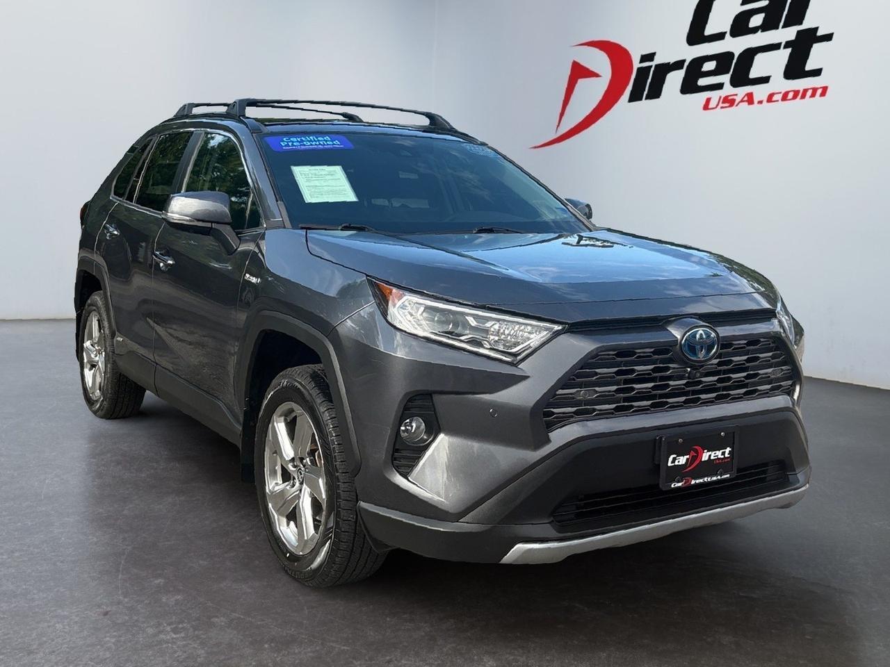 2021 Toyota RAV4 Hybrid Limited, PANORAMIC MOONROOF, POWER LIFTGATE, ROOF RAILS, TOW PACKAGE, HEATED & COOLING SEATS, 360 BACKUP CAMERA & SENSORS, BLIND SPOT ASSIST, FORWARD COLLISION ALERT, APPLE CARPLAY/ANDROID AUTO, RIDE IN NEW ELECTRIC STYLE! Virginia Beach VA