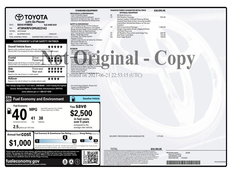 2021 Toyota RAV4 Hybrid XLE AWD Arlington VA