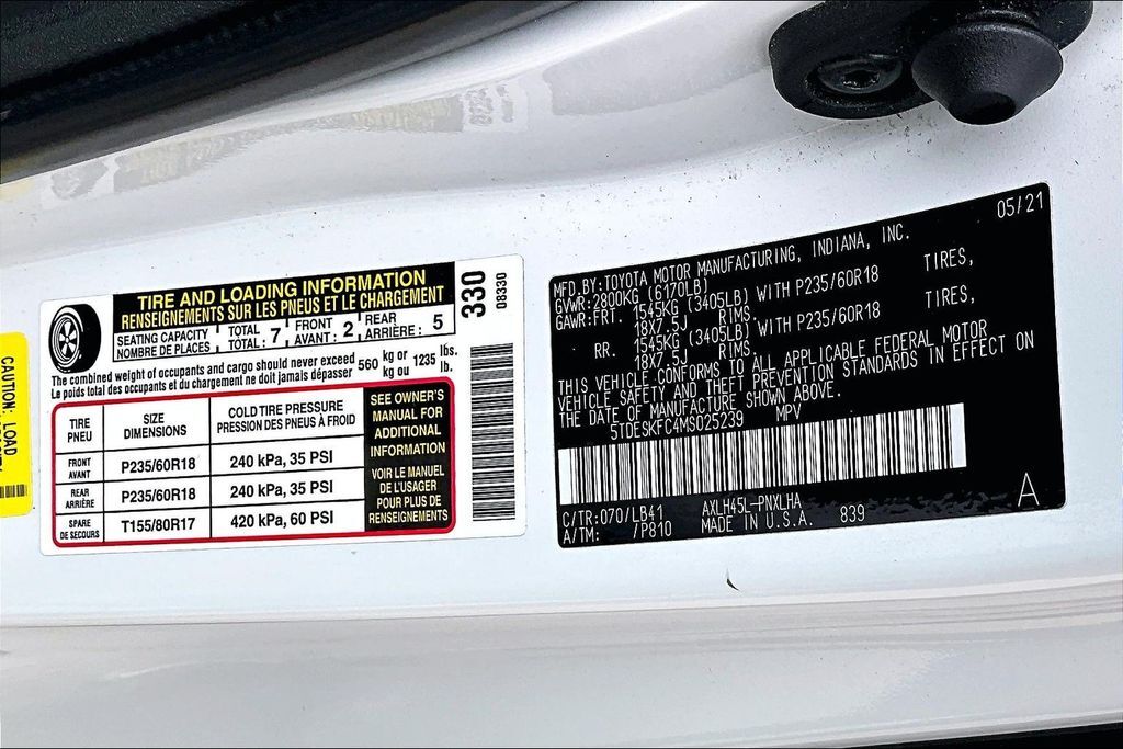 2021 Toyota Sienna Platinum OR