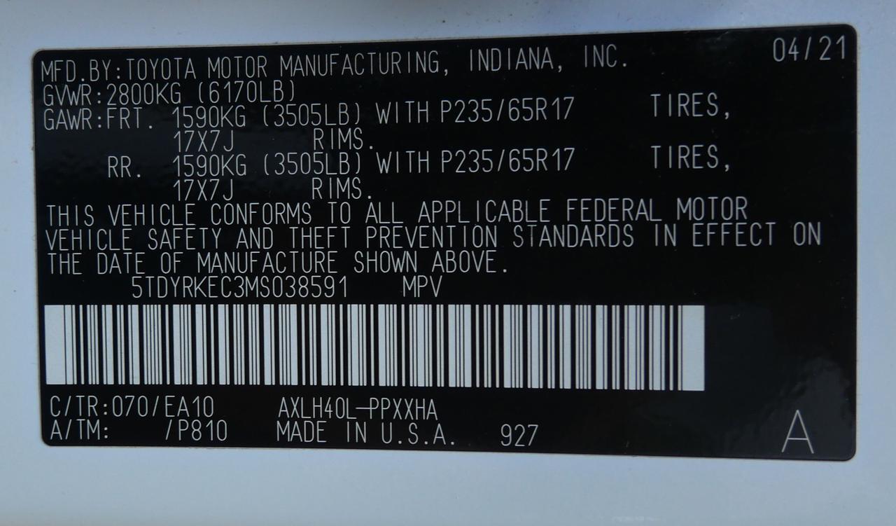 2021 Toyota Sienna XLE San Juan TX