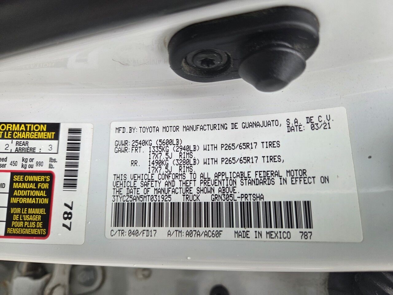 2021 Toyota Tacoma 4WD SR Charlton MA