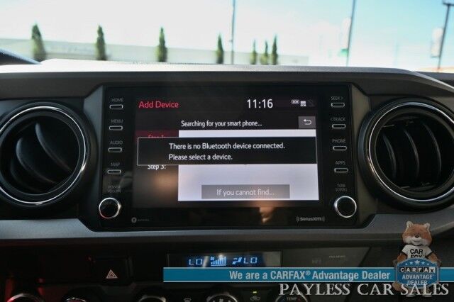 2021 Toyota Tacoma 4WD TRD Off Road / 4X4 / Crew Cab / Power Premium Cloth Seats / Lane Departure & Blind Spot Alert / Apple CarPlay & Android Auto / Back Up Camera / Color Matched Leer Canopy / Keyless Entry & Start / Tow Pkg Anchorage AK