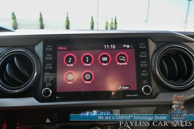 2021 Toyota Tacoma 4WD TRD Off Road / 4X4 / Crew Cab / Power Premium Cloth Seats / Lane Departure & Blind Spot Alert / Apple CarPlay & Android Auto / Back Up Camera / Color Matched Leer Canopy / Keyless Entry & Start / Tow Pkg Anchorage AK