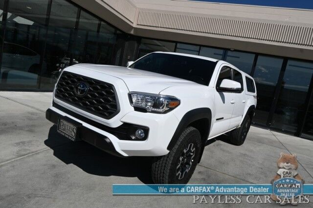 2021 Toyota Tacoma 4WD TRD Off Road / 4X4 / Crew Cab / Power Premium Cloth Seats / Lane Departure & Blind Spot Alert / Apple CarPlay & Android Auto / Back Up Camera / Color Matched Leer Canopy / Keyless Entry & Start / Tow Pkg Anchorage AK