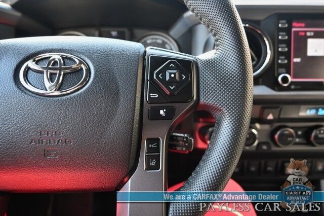 2021 Toyota Tacoma 4WD TRD Off Road / 4X4 / Crew Cab / Power Premium Cloth Seats / Lane Departure & Blind Spot Alert / Apple CarPlay & Android Auto / Back Up Camera / Color Matched Leer Canopy / Keyless Entry & Start / Tow Pkg Anchorage AK