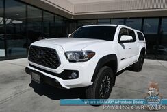 2021_Toyota_Tacoma 4WD_TRD Off Road / 4X4 / Crew Cab / Power Premium Cloth Seats / Lane Departure & Blind Spot Alert / Apple CarPlay & Android Auto / Back Up Camera / Color Matched Leer Canopy / Keyless Entry & Start / Tow Pkg_ Anchorage AK