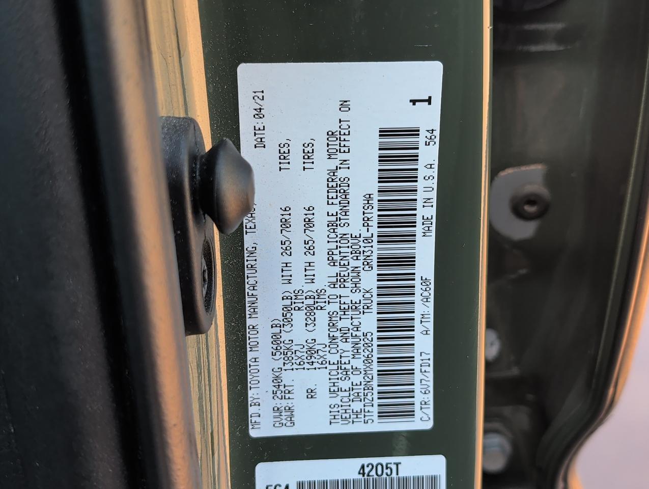 2021 Toyota Tacoma 4WD TRD Off Road San Juan TX