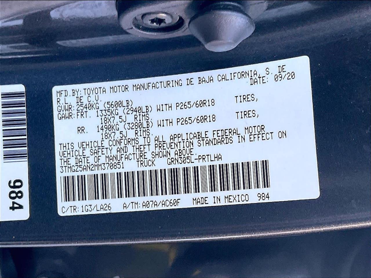 2021 Toyota Tacoma Limited Roseville CA