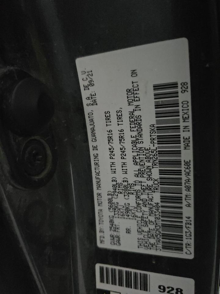 2021 Toyota Tacoma SR TSS Stafford VA