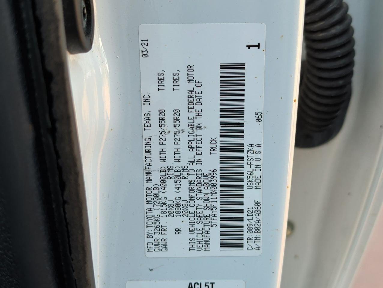 2021 Toyota Tundra 4WD 1794 Edition San Juan TX