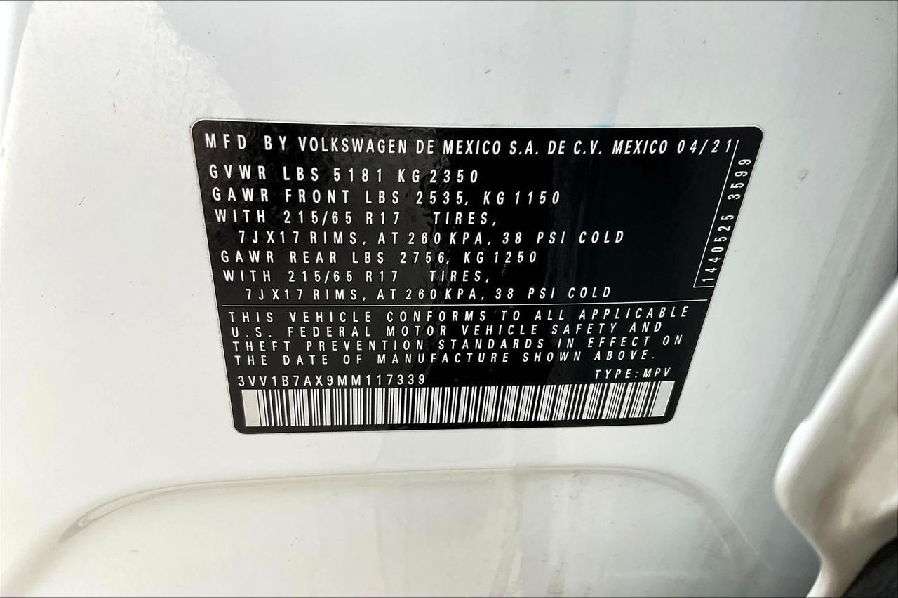 2021 VOLKSWAGEN TIGUAN S WHITE at G Motors