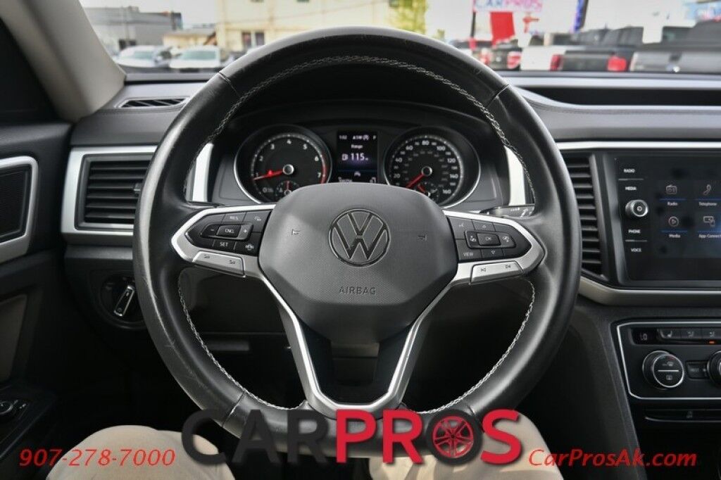 2021 Volkswagen Atlas 2.0T 4CYL - SE - AWD - 8-Speed Automatic Transmission - Leather Heated Power Driver Seat - Power Windows And Locks - Cruise Control With Tilt/Telescoping Wheel - Blind Spot Monitor - AM/FM Radio With Bluetooth - Front And Rear Climate Controls - Allo Anchorage AK