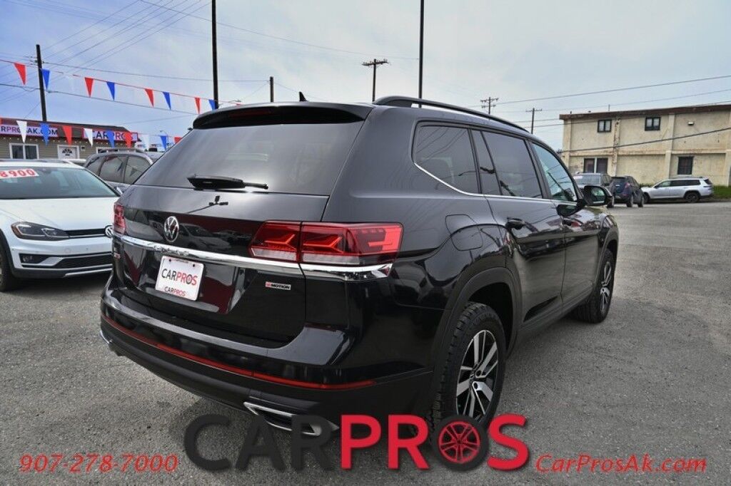 2021 Volkswagen Atlas 2.0T 4CYL - SE - AWD - 8-Speed Automatic Transmission - Leather Heated Power Driver Seat - Power Windows And Locks - Cruise Control With Tilt/Telescoping Wheel - Blind Spot Monitor - AM/FM Radio With Bluetooth - Front And Rear Climate Controls - Allo Anchorage AK