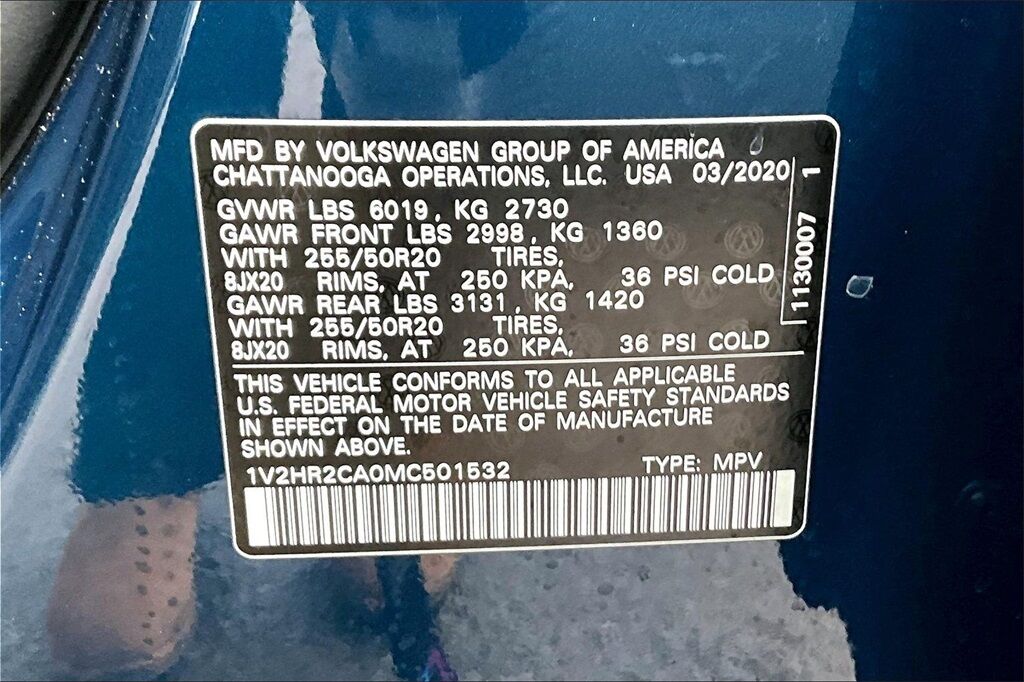 2021 Volkswagen Atlas 3.6L V6 SE w/Technology OR