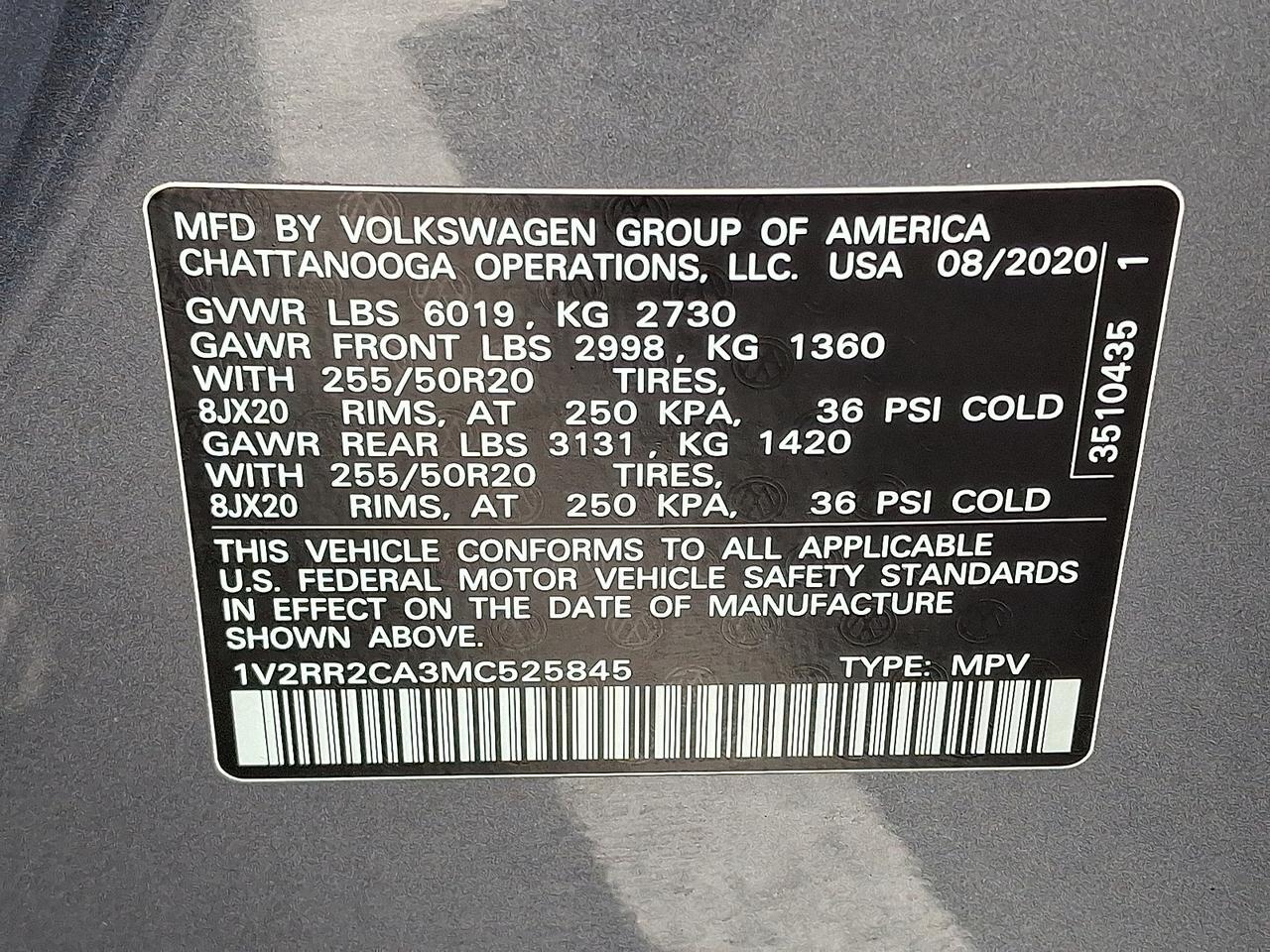 2021 Volkswagen Atlas 3.6L V6 SE w/Technology R-Line Vineland NJ