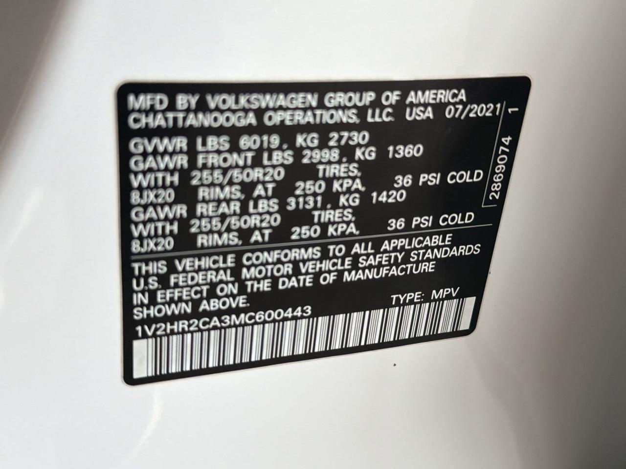 2021 Volkswagen Atlas 3.6L V6 SE w/Technology San Antonio TX