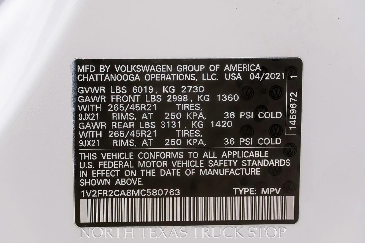 2021 Volkswagen Atlas 3.6L V6 SEL Premium R-Line Navigation Keyless Start Mansfield TX