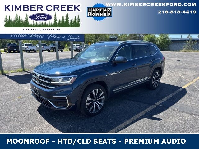 Used 2021 Volkswagen Atlas SEL Premium R-Line with VIN 1V2FR2CA5MC543850 for sale in Pine River, Minnesota