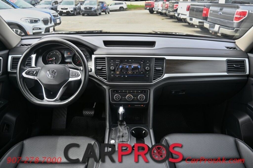 2021 Volkswagen Atlas SE - AWD - 2.0L 4-Cyl Turbo - Power & Heated Leather Seats - Bluetooth - Apple CarPlay & Android Auto - Backup Camera - 3rd Row - Seats 7 - Power Liftgate - Blind Spot Alert - Aluminum Wheels - Keyless Entry & Push To Start Anchorage AK