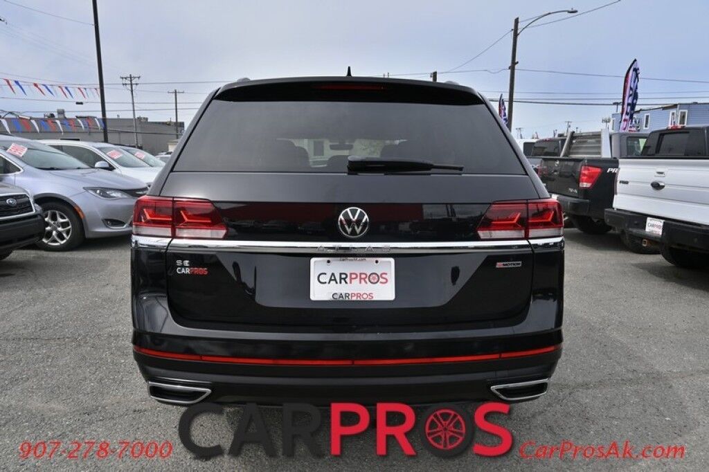 2021 Volkswagen Atlas SE - AWD - 2.0L 4-Cyl Turbo - Power & Heated Leather Seats - Bluetooth - Apple CarPlay & Android Auto - Backup Camera - 3rd Row - Seats 7 - Power Liftgate - Blind Spot Alert - Aluminum Wheels - Keyless Entry & Push To Start Anchorage AK