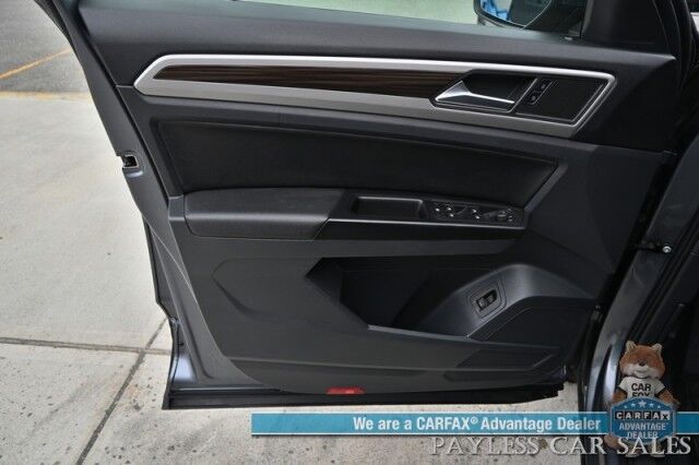 2021 Volkswagen Atlas SE / AWD / Autostart / Technology Pkg / Heated Leather Seats / Forward Collision & Blind Spot Alert / Apple CarPlay & Android Auto / Backup Camera / 3rd Row / Seats 7 / 22 MPG / Tow Pkg / 1-Owner Anchorage AK