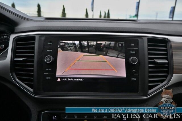 2021 Volkswagen Atlas SE / AWD / Autostart / Technology Pkg / Heated Leather Seats / Forward Collision & Blind Spot Alert / Apple CarPlay & Android Auto / Backup Camera / 3rd Row / Seats 7 / 22 MPG / Tow Pkg / 1-Owner Anchorage AK