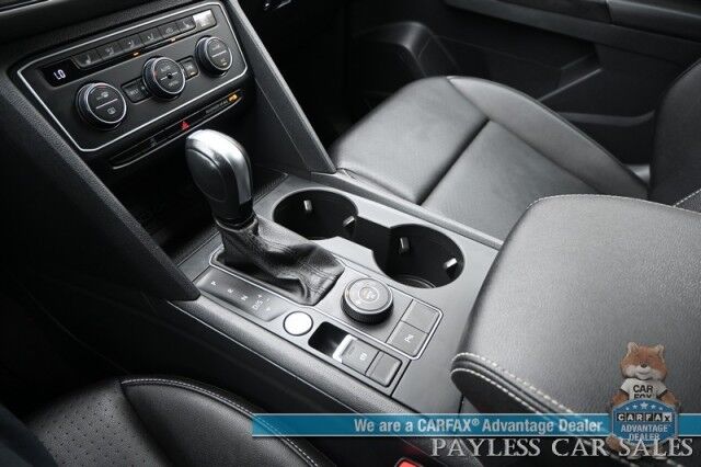 2021 Volkswagen Atlas SE / AWD / Autostart / Technology Pkg / Heated Leather Seats / Forward Collision & Blind Spot Alert / Apple CarPlay & Android Auto / Backup Camera / 3rd Row / Seats 7 / 22 MPG / Tow Pkg / 1-Owner Anchorage AK