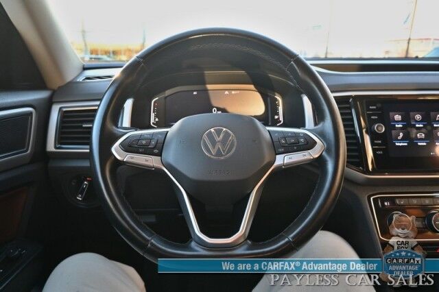 2021 Volkswagen Atlas SEL Premium / AWD / Auto Start / Power & Heated Leather Seats / Heated Steering Wheels / Panoramic Sunroof / Adaptive Cruise & Blind Spot / Apple CarPlay & Android Auto / 3rd Row / Seats 6 / Tow Pkg Anchorage AK