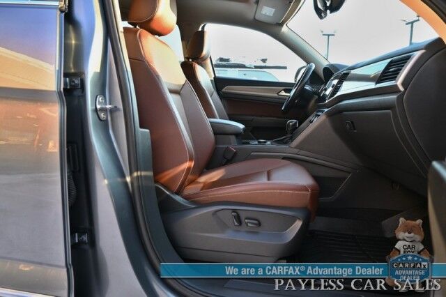 2021 Volkswagen Atlas SEL Premium / AWD / Auto Start / Power & Heated Leather Seats / Heated Steering Wheels / Panoramic Sunroof / Adaptive Cruise & Blind Spot / Apple CarPlay & Android Auto / 3rd Row / Seats 6 / Tow Pkg Anchorage AK