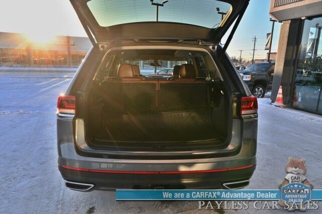 2021 Volkswagen Atlas SEL Premium / AWD / Auto Start / Power & Heated Leather Seats / Heated Steering Wheels / Panoramic Sunroof / Adaptive Cruise & Blind Spot / Apple CarPlay & Android Auto / 3rd Row / Seats 6 / Tow Pkg Anchorage AK