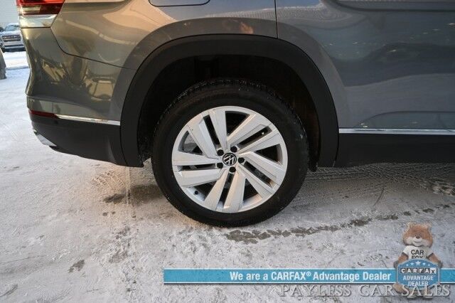 2021 Volkswagen Atlas SEL Premium / AWD / Auto Start / Power & Heated Leather Seats / Heated Steering Wheels / Panoramic Sunroof / Adaptive Cruise & Blind Spot / Apple CarPlay & Android Auto / 3rd Row / Seats 6 / Tow Pkg Anchorage AK