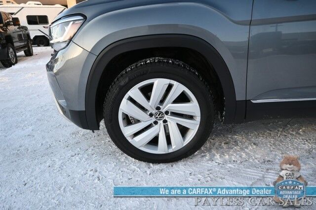2021 Volkswagen Atlas SEL Premium / AWD / Auto Start / Power & Heated Leather Seats / Heated Steering Wheels / Panoramic Sunroof / Adaptive Cruise & Blind Spot / Apple CarPlay & Android Auto / 3rd Row / Seats 6 / Tow Pkg Anchorage AK