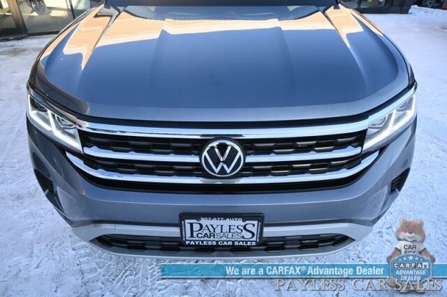 2021 Volkswagen Atlas SEL Premium / AWD / Auto Start / Power & Heated Leather Seats / Heated Steering Wheels / Panoramic Sunroof / Adaptive Cruise & Blind Spot / Apple CarPlay & Android Auto / 3rd Row / Seats 6 / Tow Pkg Anchorage AK