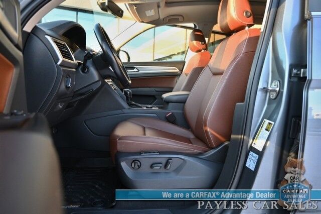 2021 Volkswagen Atlas SEL Premium / AWD / Auto Start / Power & Heated Leather Seats / Heated Steering Wheels / Sunroof / Adaptive Cruise & Blind Spot / Apple CarPlay & Android Auto / 3rd Row / Seats 6 / Tow Pkg Anchorage AK