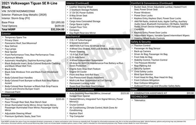 2021 Volkswagen Tiguan 2.0T SE R-Line Black Raleigh NC
