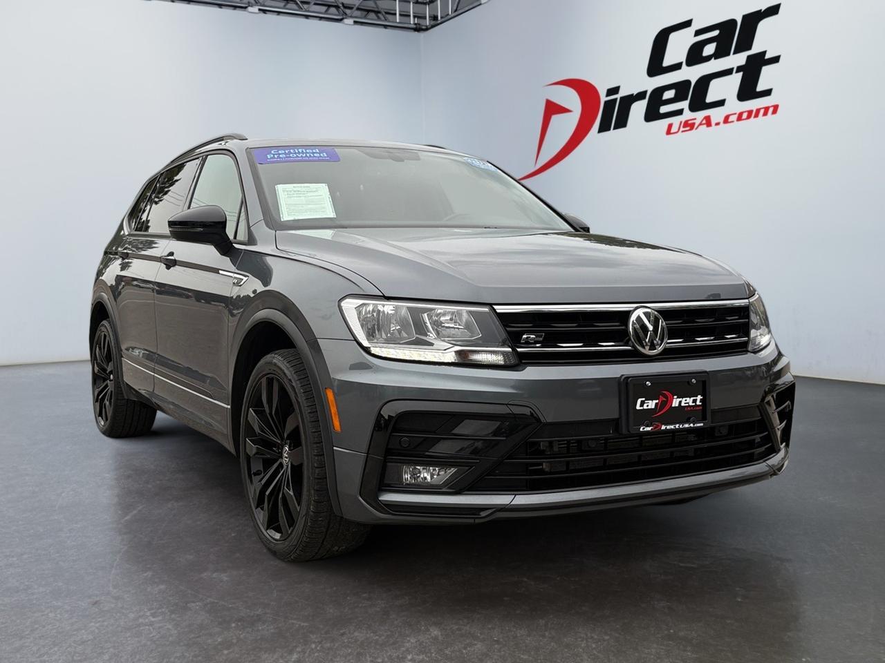 2021 Volkswagen Tiguan SE R-Line Black, SELECT DRIVE MODE, PANORAMIC MOONROOF, WIFI CONNECT, APPLE CARPLAY/ANDROID AUTO, FORWARD COLLISION ALERT, BLIND SPOT ALERT, AUTO START/STOP, HEATED STEERING WHEEL & SEATS, 360 PARKING SENSORS, 1 OWNER, CLEAN CARFAX, TAKE THIS TIGUAN