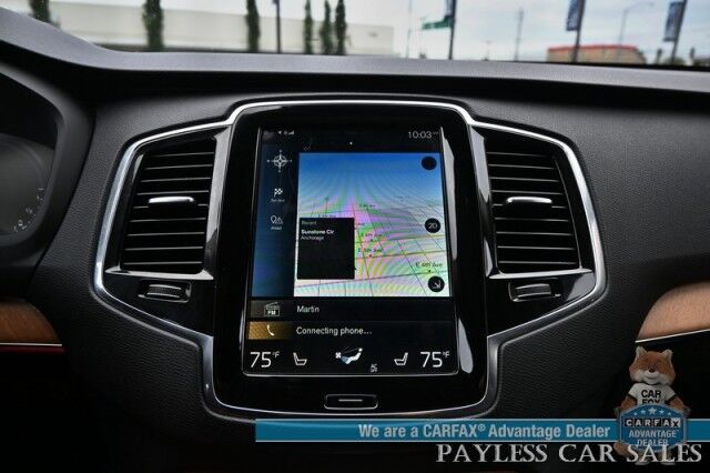 2021 Volvo XC90 Inscription Expression T8 / AWD / Plug-In Hybrid / Climate & Advanced Pkg / Front & Rear Heated Leather Seats / Heated Steering / Pan Sunroof / NAV / HUD / Lane Departure & Blind Spot Alert / 3rd Row / Seats 7 / 1-Owner Anchorage AK
