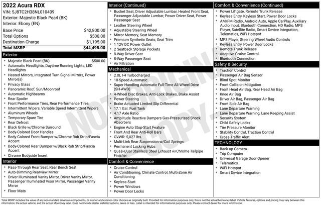 2022 Acura RDX Base Raleigh NC