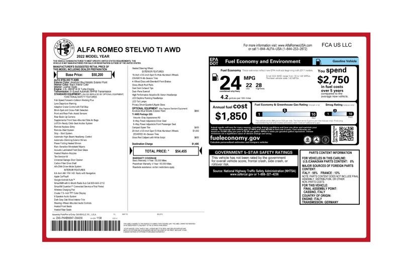 2022 Alfa Romeo Stelvio Ti AWD Arlington VA