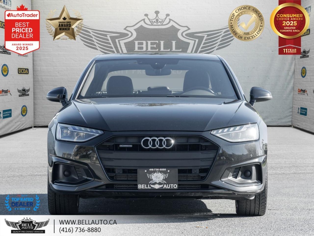 2022 Audi A4 Komfort QUATTRO SUNROOF B.CAM ONSTAR NOACCIDENT Toronto ON