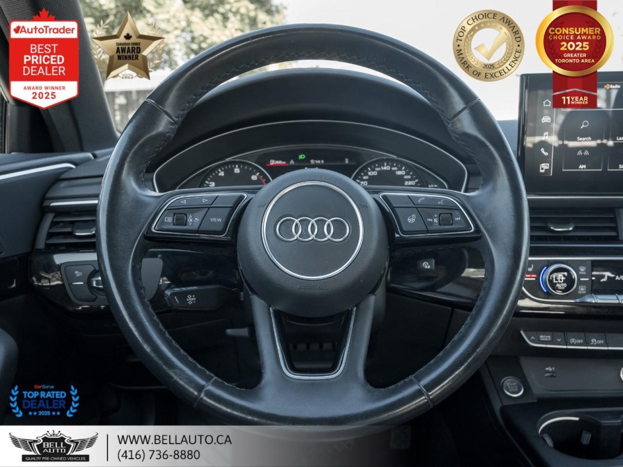 2022 Audi A4 Komfort QUATTRO SUNROOF B.CAM ONSTAR NOACCIDENT Toronto ON