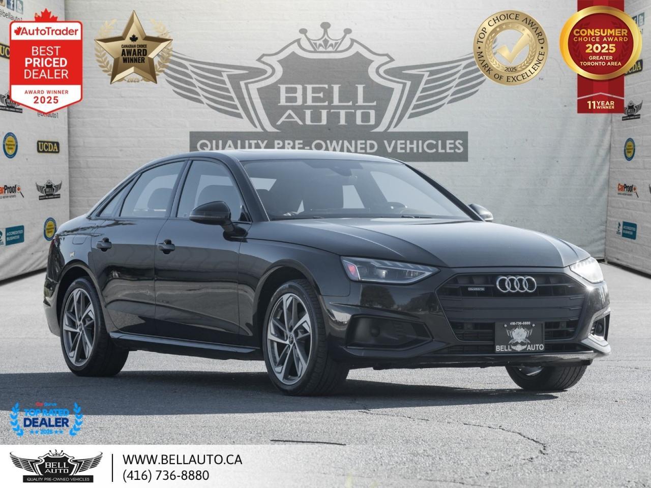 2022 Audi A4 Komfort QUATTRO SUNROOF B.CAM ONSTAR NOACCIDENT Toronto ON