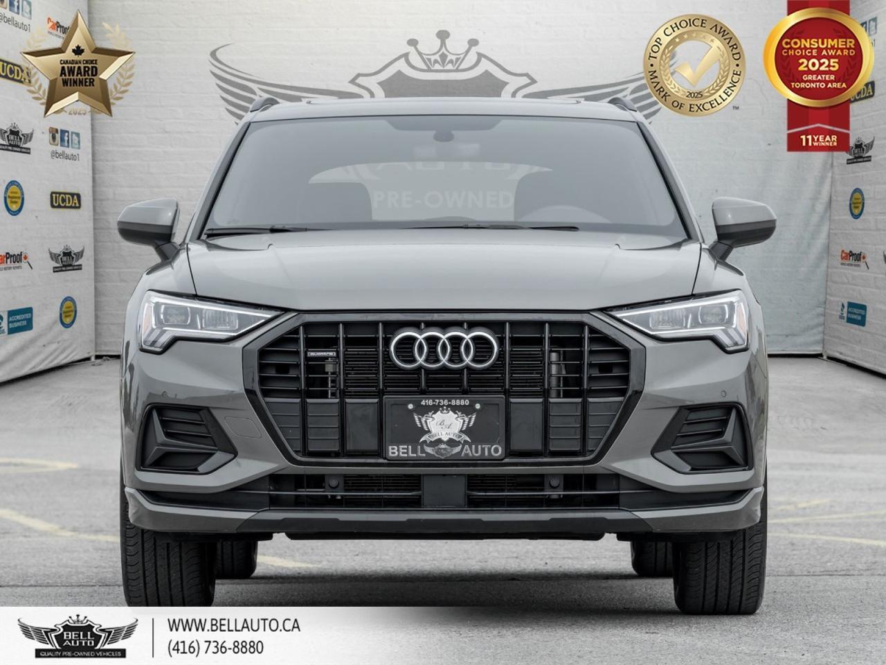 2022 Audi Q3 Komfort | PANO ROOF | LEATHER | BACKUP CAM | CLEAN CARFAX | LOW KILOMETERS Toronto ON