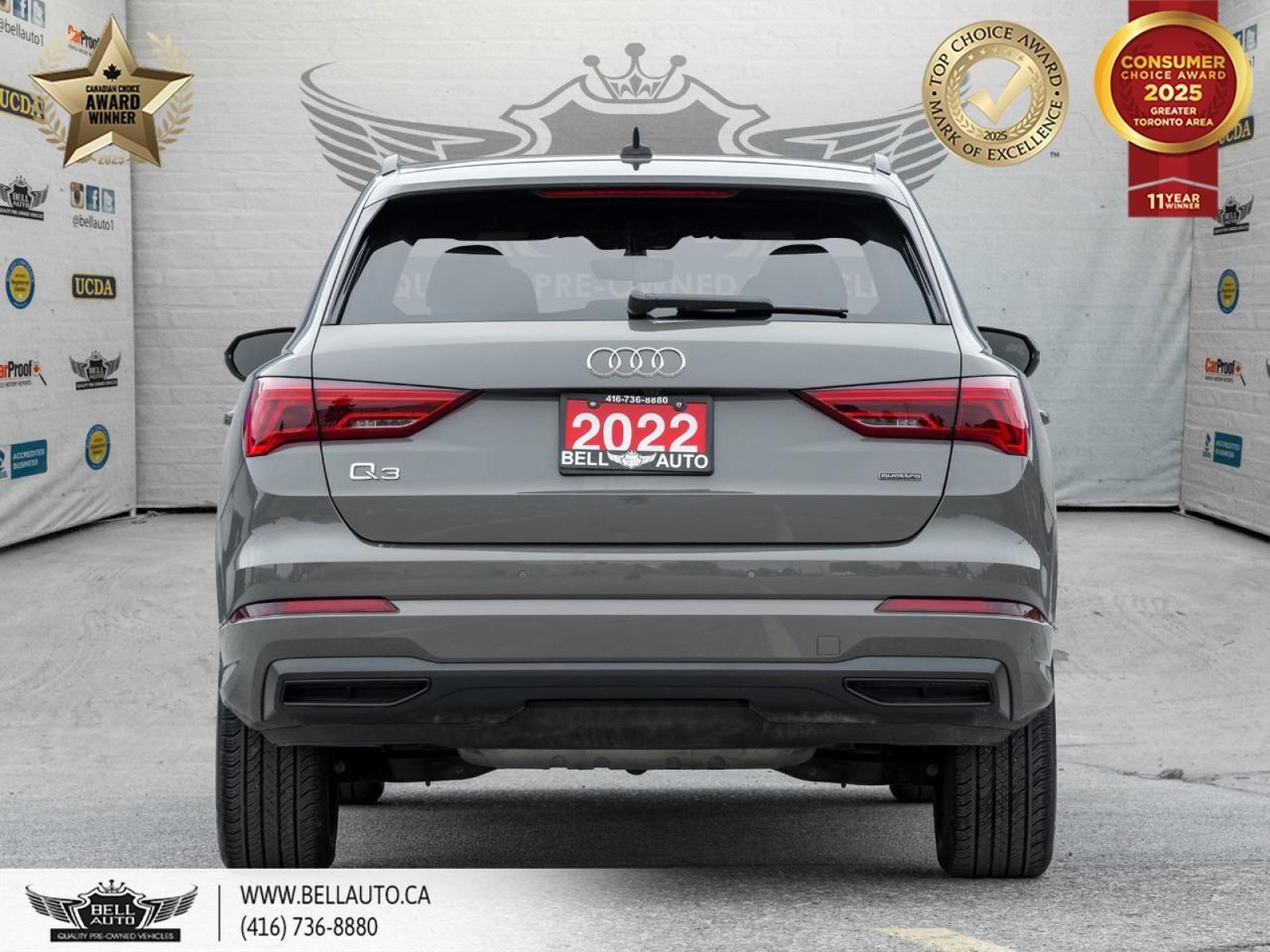 2022 Audi Q3 Komfort | PANO ROOF | LEATHER | BACKUP CAM | CLEAN CARFAX | LOW KILOMETERS Toronto ON