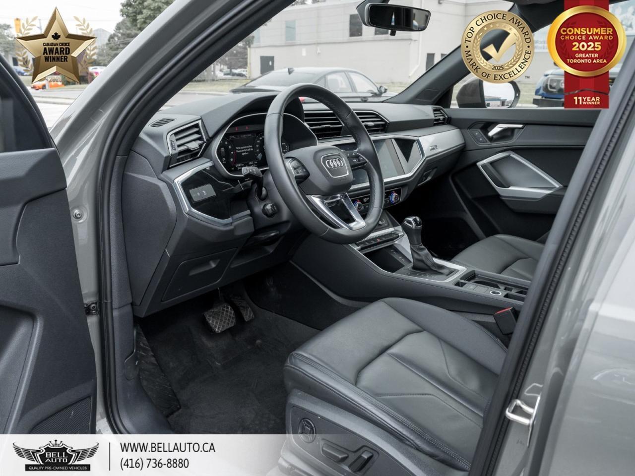 2022 Audi Q3 Komfort | PANO ROOF | LEATHER | BACKUP CAM | CLEAN CARFAX | LOW KILOMETERS Toronto ON