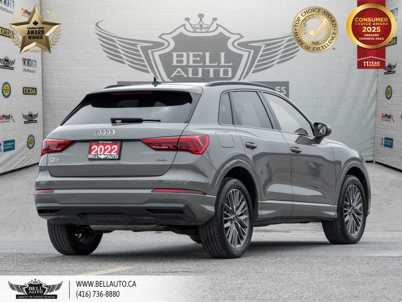 2022 Audi Q3 Komfort | PANO ROOF | LEATHER | BACKUP CAM | CLEAN CARFAX | LOW KILOMETERS Toronto ON